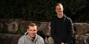 Tom Trbojevic joined Daly Cherry-Evans for an interview in Narrabeen on Monday as a show of support for the embattled halfback.