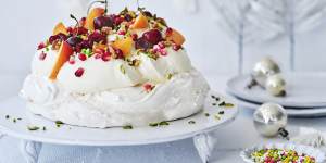 The pavlova Barbara’s decorations are inspired by the pudding known as burbara.