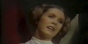 She stars,she slays,she ... sings? Carrie Fisher as Princess Leia in The Star Wars Holiday Special (1978).