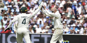 Nathan Lyon and Alex Carey combined for three stumpings.