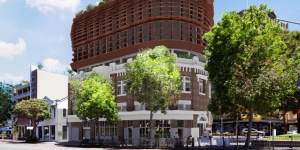 A render of the approved redevelopment of the former T2 building at Taylor Square.