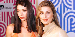 The two former Mrs Packers,Erica Packer and Jodhi Meares,in 2000.