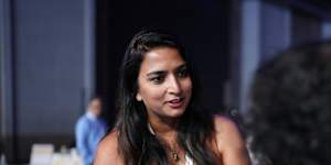 Treassa Joseph at the Indiaspora Forum in Bengaluru