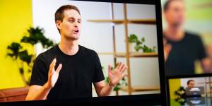 Snap chief executive Evan Spiegel. Snapchat says it has 750 million monthly active users.