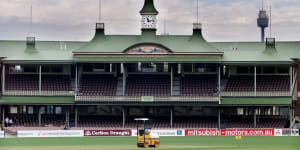 History happens here,a flag flies at half-mast at the SCG after the death of Sir Donald Bradman,2001.