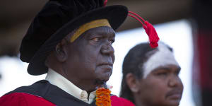 Yunupingu was invested an honorary doctor of law by the University of Melbourne in 2015.