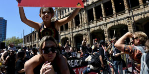 Invasion Day Rally and March in Sydney on January 26,2023.