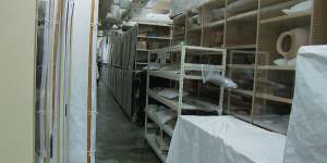 Storage rooms at the Queensland Museum.