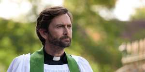 David Tennant stars as a British vicar in the macabre thriller Inside Man.