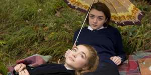 Pugh with Maisie Williams in The Falling.