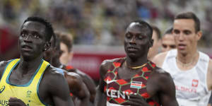 Peter Bol pushed hard in the 800 final in Tokyo.