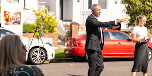 The Marrickville home sold under the hammer after a tentative start to bidding.
