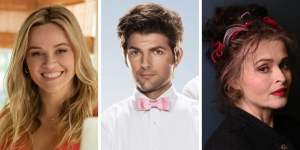Top streaming in February (from left):Reese Witherspoon in Your Place or Mine,Adam Scott in the original Party Down and Nolly star Helena Bonham Carter.