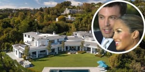 The Affleck family in mansion in Bel Air,known as the Bellagio Estate.