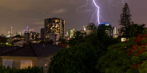 Lightning strikes twice:Forecaster warns Brisbane will cop repeat of Sunday storm