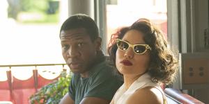 George (Courtney B. Vance),Atticus (Jonathan Majors) and Letitia (Jurnee Smollett) in a scene from the first episode of Lovecraft Country.