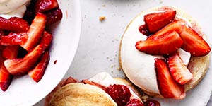 Strawberry and cream shortcakes.