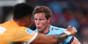 Michael Hooper scored a try in his final game in Sydney,but it meant little as the Waratahs slumped to a humiliating defeat.