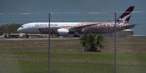 A Qantas plane in Darwin. 