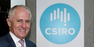 Prime Minister Malcolm Turnbull during a visit to CSIRO in December.