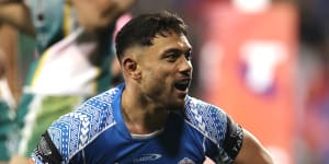 Nofoaluma bags four tries as Samoa overrun Cook Islands