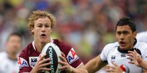 Daly Cherry-Evans playing in the 2011 NRL grand final that Manly went on to win.
