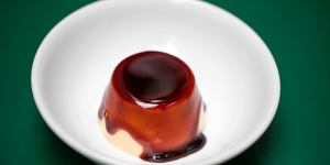 Flan with vermouth. 