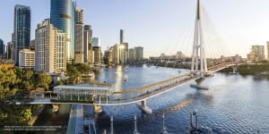 The design of Brisbane City Council’s proposed Kangaroo Point green bridge.