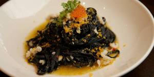 Pity the carb-hater:Squid ink pasta.