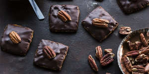 Chocolate pecan biscuits from Chocolate by Kirsten Tibballs (Murdoch Books,$49.95).