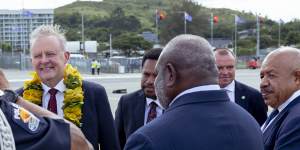 Prime Minister Anthony Albanese arrives in Port Moresby.