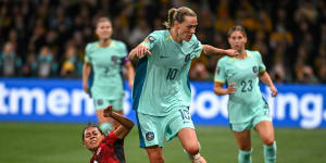 Matildas midfielder Emily van Egmond during Australia’s World Cup game against Canada. 