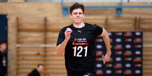 Oscar Steene at the draft combine in Adelaide last year.