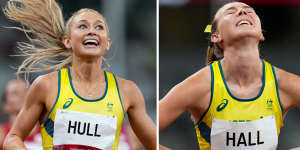 Australia’s 1500m runners Jess Hull and Linden Hall.
