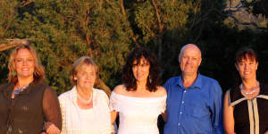 Pictured left to right:Mr Koeppen's youngest child Daniela,wife Karin,Andrei's wife Roz,son Andrei and middle child Sabina in 2014.