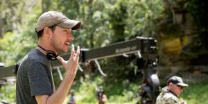 Director Wes Ball on the set of the film,which was shot just outside Sydney in 2023.