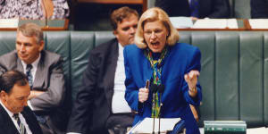 Sports Minister Ros Kelly fielded opposition queries into the"sports rorts"affair for weeks. February 20,1994 
