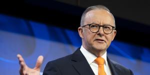 Prime Minister Anthony Albanese at the National Press Club this week.