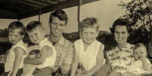 Robert and Ethel Kennedy with four of their children (from left) David,Robert Jr,Joseph and Mary in 1957.