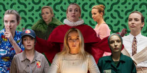 Jodie Comer as the many different La Villanelles in Killing Eve.