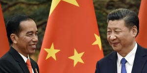 Indonesia’s President Joko Widodo and Chinese President Xi Jinping in Beijing in 2017.