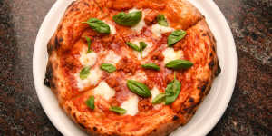 Romantica pizza with passata,fior di latte and basil with optional'nduja.