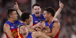 ‘Dicey situation’:Lions roar with pride over grand final berth after dire mid-season plight