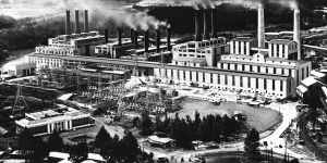 Yallourn Power Station in 1960. Reviving the SEC might have a nostalgic pull,says Alison Reeve.