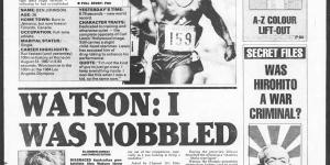 The Sun-Herald reported on Ben Johnson's win on September 24,1988,before his drug cheating was revealed.