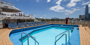 The Spice H2O pool deck has ample space and chairs.