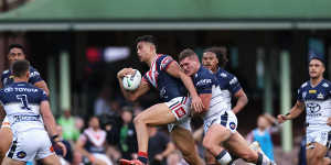 Roosters winger Joseph Suaalii.