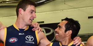 Josh Jenkins and Eddie Betts in 2016,before the camp.