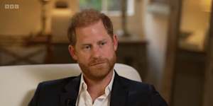 Prince Harry during his candid interview with the BBC.