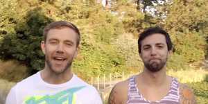 Canadian frenemies Adam Rollins and Tommy D compete in stereotypical'gay'jobs.